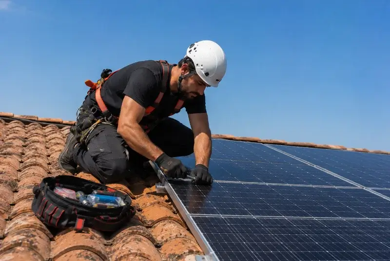 Maintenance et monitoring de panneaux solaires au Pertre