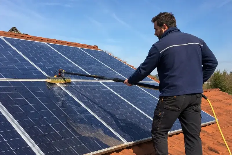 Nettoyage et entretien de panneaux solaires au Pertre
