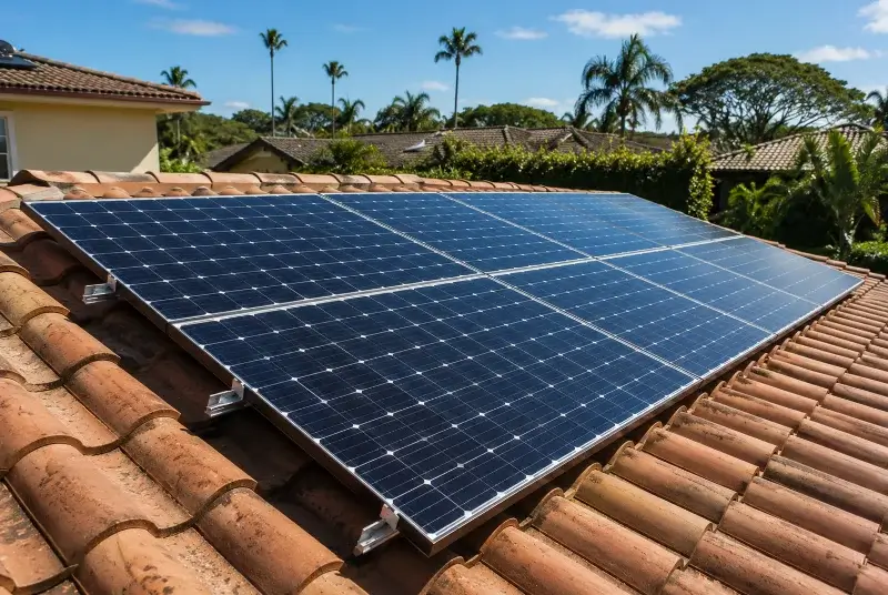 Installation de panneaux solaires au Pertre